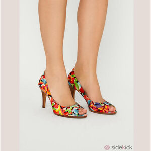 Nine West Floral Heels Size 9.5 Medium